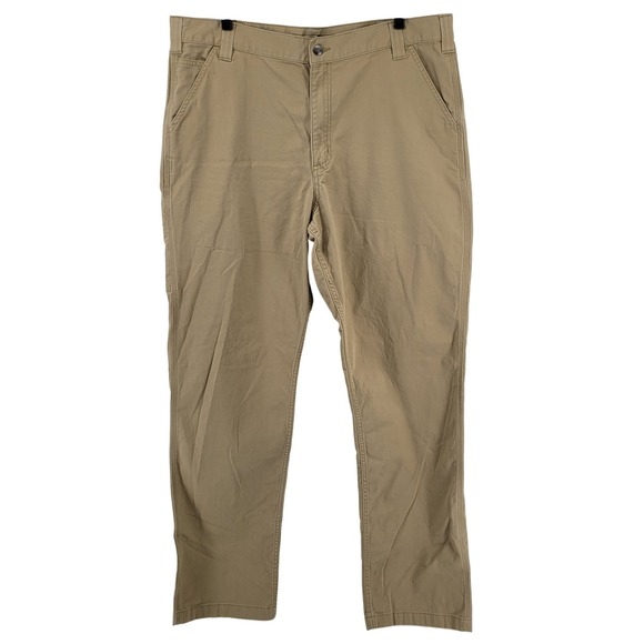 Carhartt 38x36 Pants Rugged Flex Relaxed Fit Canvas Work Khaki BN2291M - Picture 6 of 7